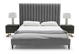 Hemlock Modern Grey Velvet Bed