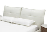 Patrick Modern White Leather Bed