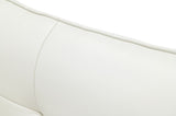Patrick Modern White Leather Bed