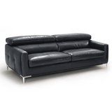 Natalia Modern Black Leather Sofa