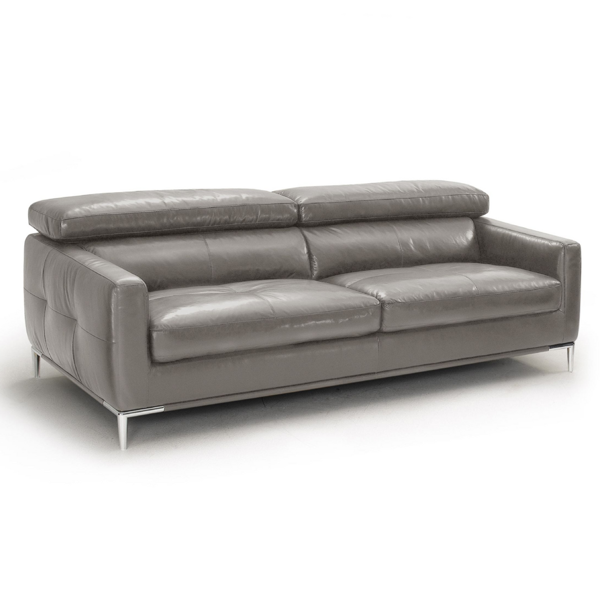 Natalia Modern Dark Grey Leather Sofa