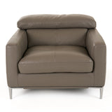 Natalia Modern Dark Grey Leather Chair