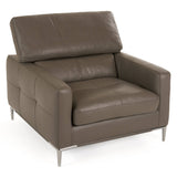 Natalia Modern Dark Grey Leather Chair