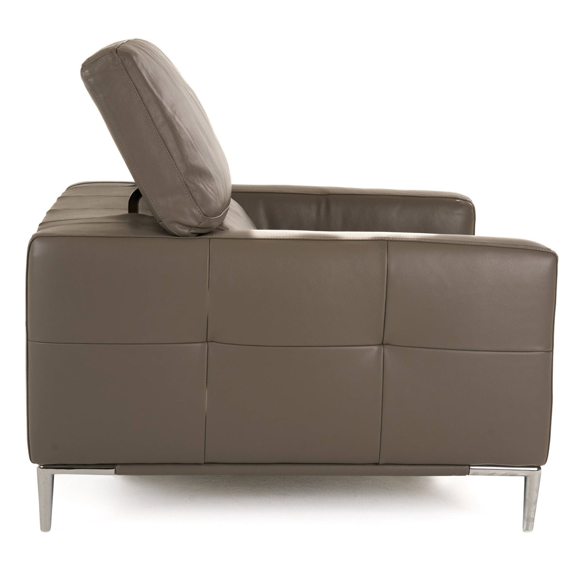 Natalia Modern Dark Grey Leather Chair