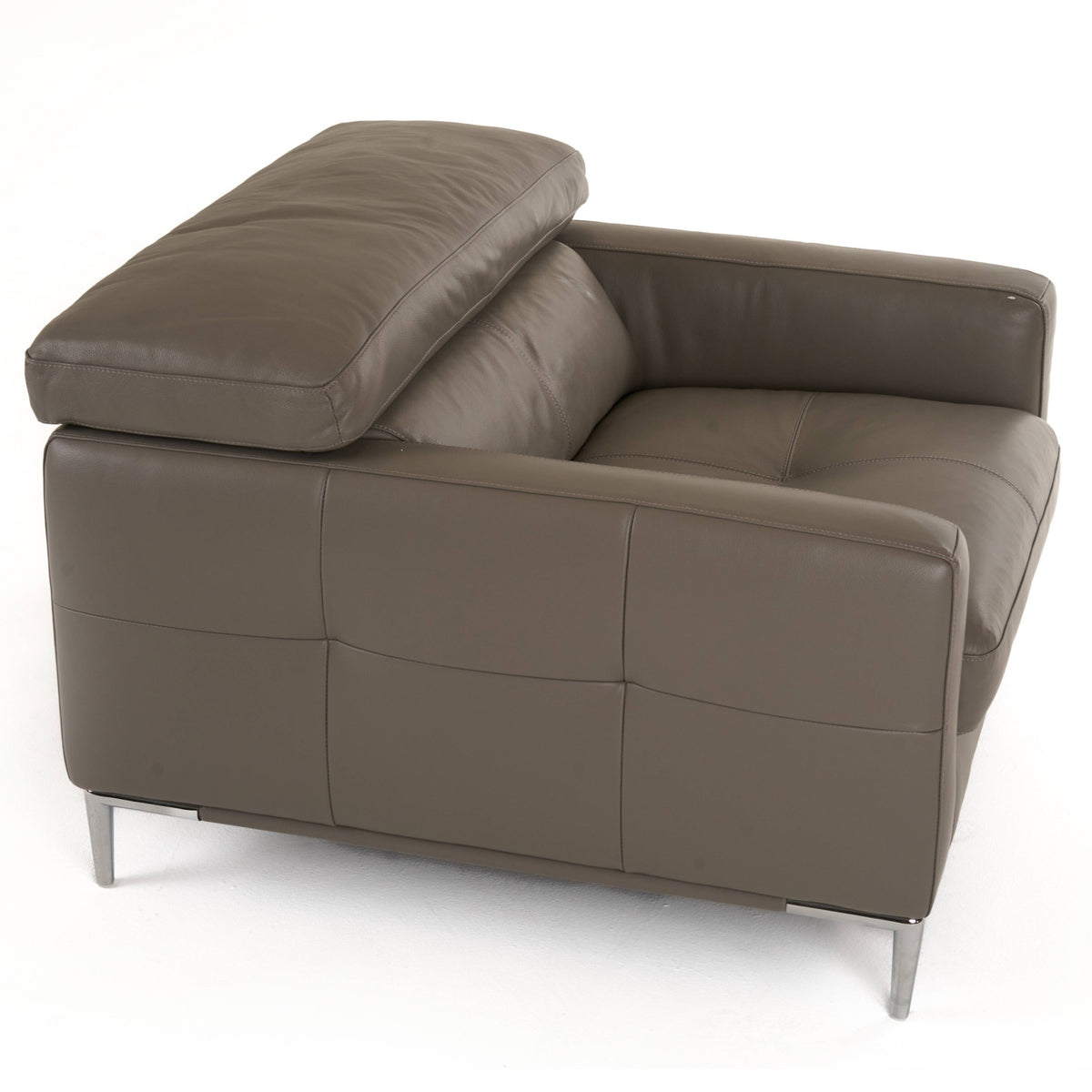 Natalia Modern Dark Grey Leather Chair