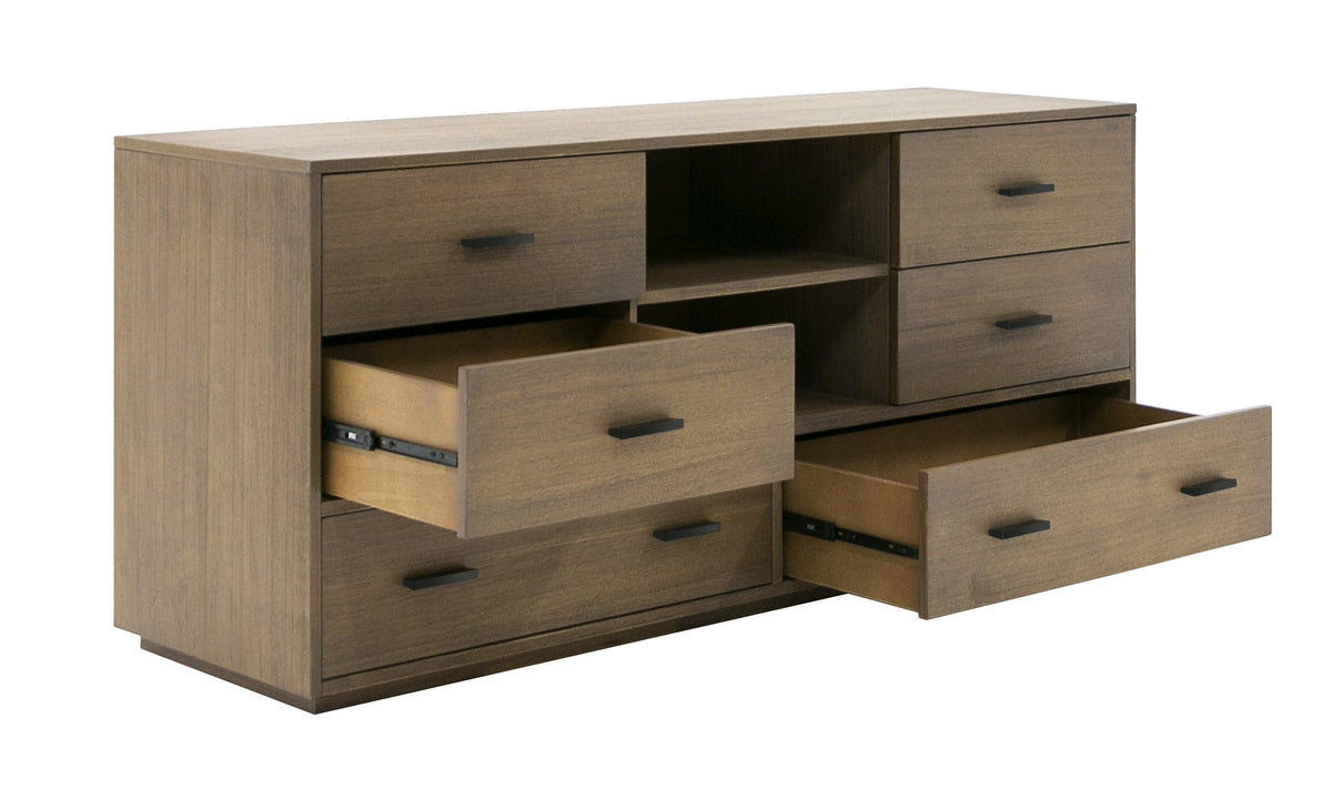 Fantasia Contemporary Walnut Dresser