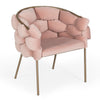 Debra Modern Pink Fabric Dining Chair
