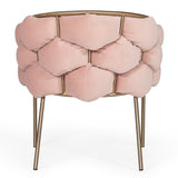 Debra Modern Pink Fabric Dining Chair