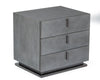 Buckley Modern Grey & Black Stainless Steel Bed with Nightstands