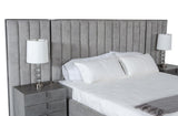 Buckley Grey & Black Stainless Steel Bedroom Set