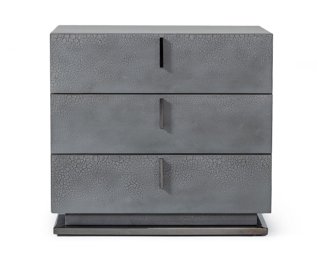 Buckley Grey & Black Stainless Steel Bedroom Set