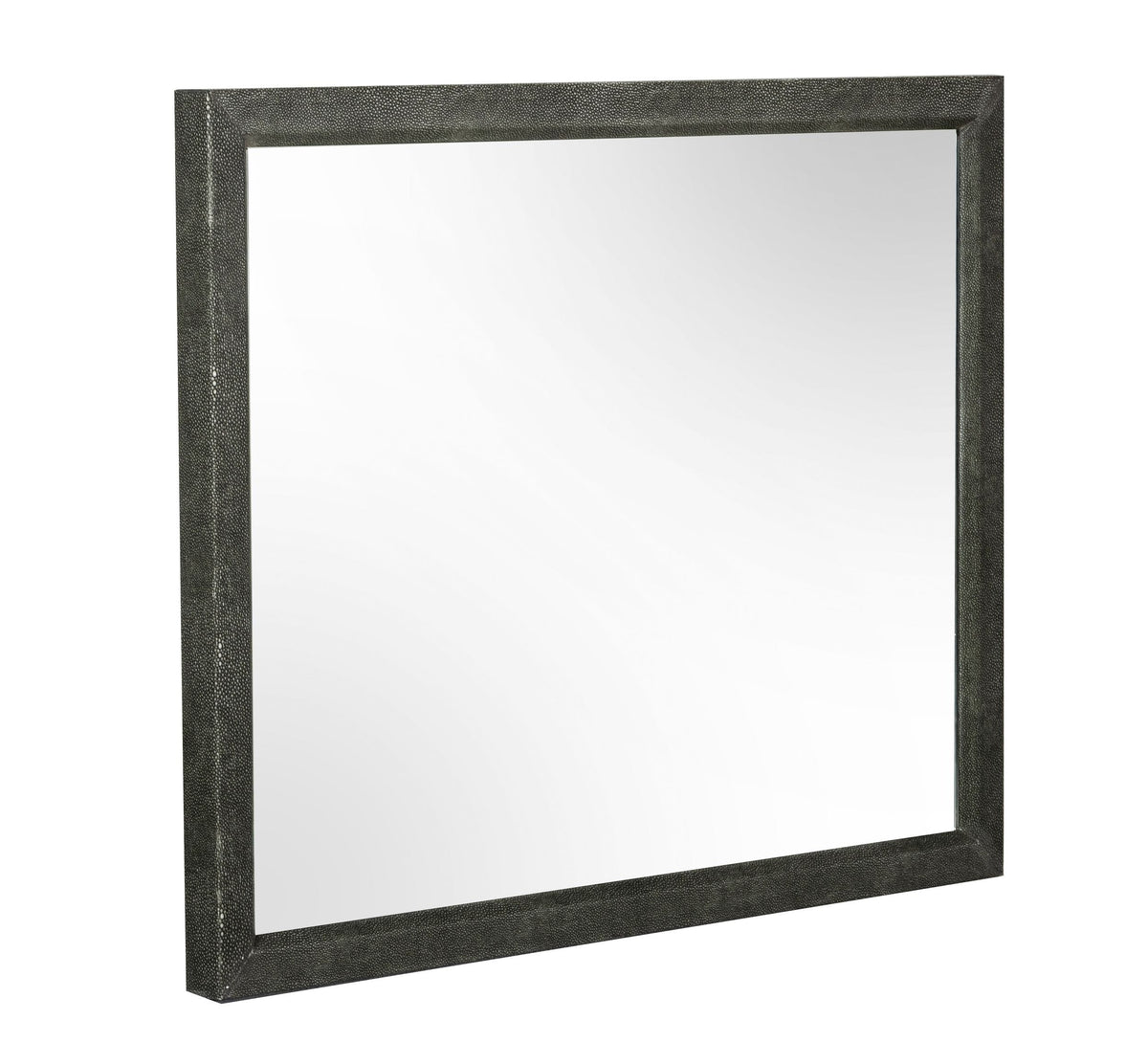 Howard Modern Shagreen Grey Leatherette Mirror