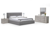 Juliana Italian Modern Grey Upholstered Bed