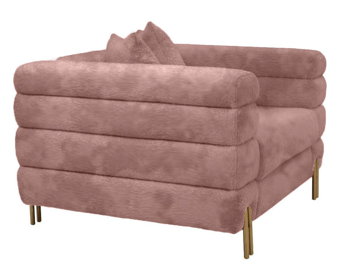 Branson Pink Velvet Accent Chair