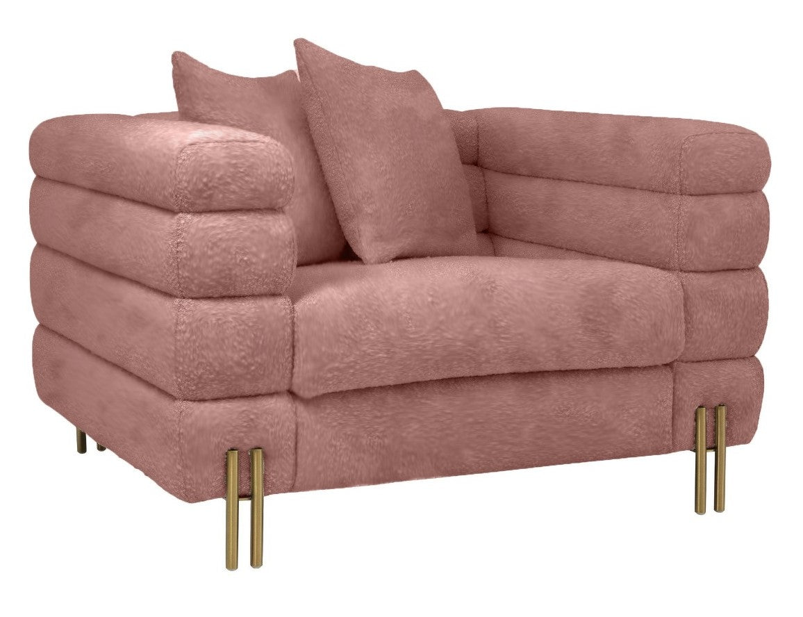 Branson Pink Velvet Accent Chair