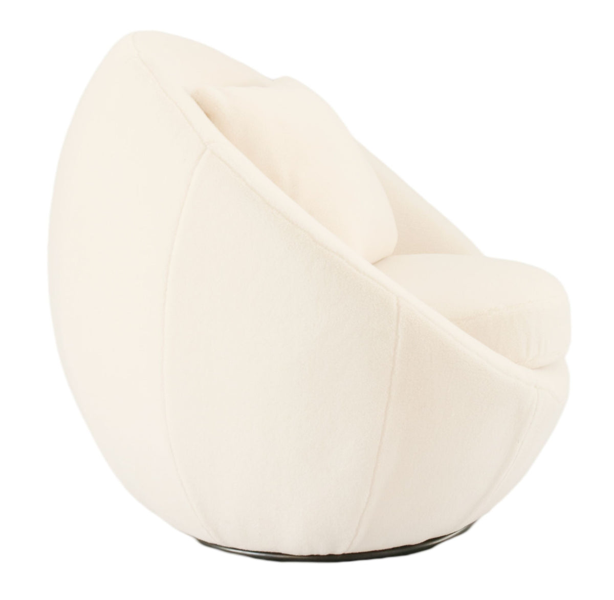 Gypsum Modern White Swivel Accent Chair