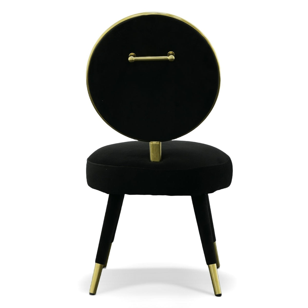 Haswell Glam Black Velvet Accent Chair (Set of Two)