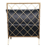 Ignacio Glam Black Velvet & Gold Accent Chair