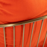 Loveland Glam Orange Velvet Accent Chair