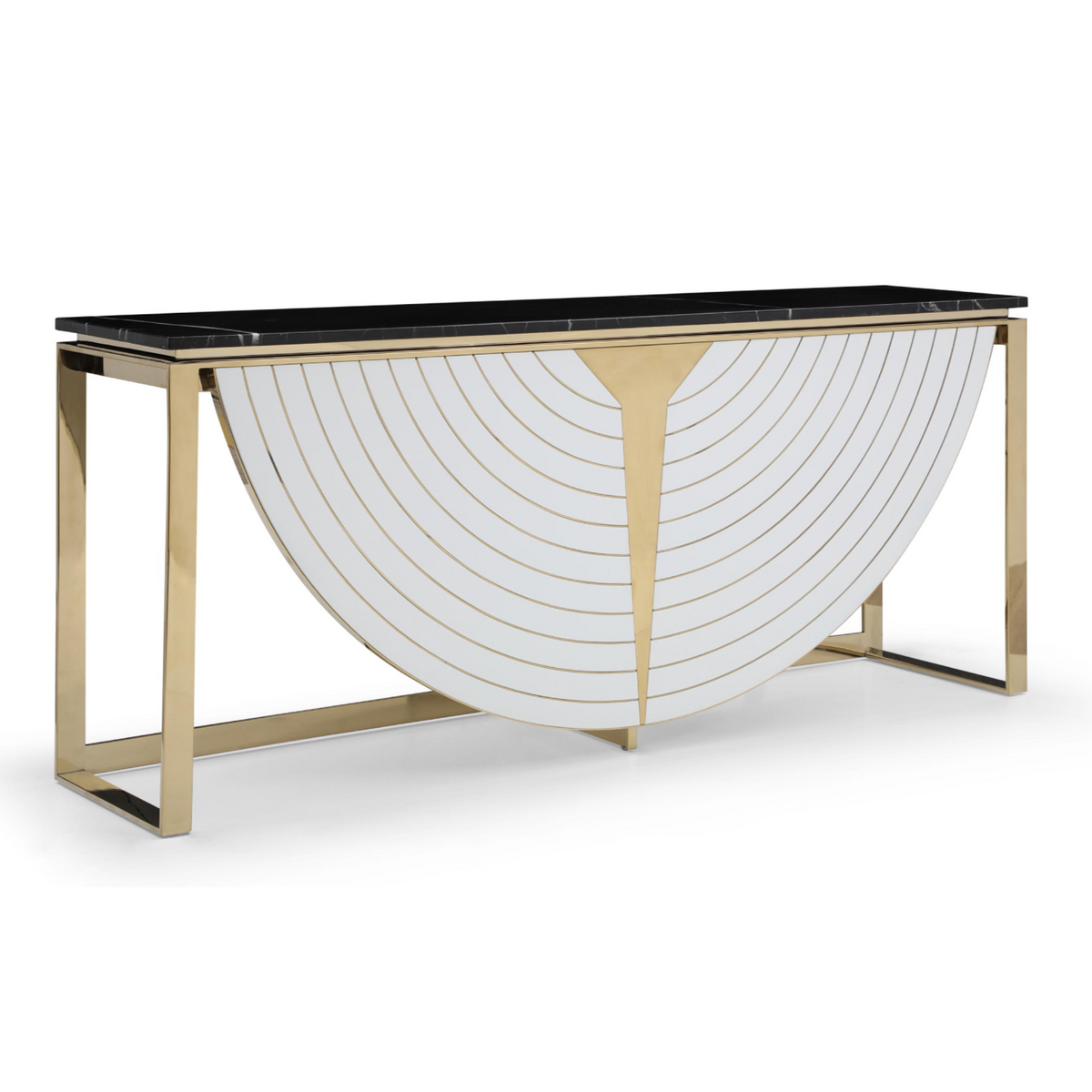 Flavio Gold + Marble Console Table