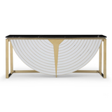 Flavio Gold + Marble Console Table