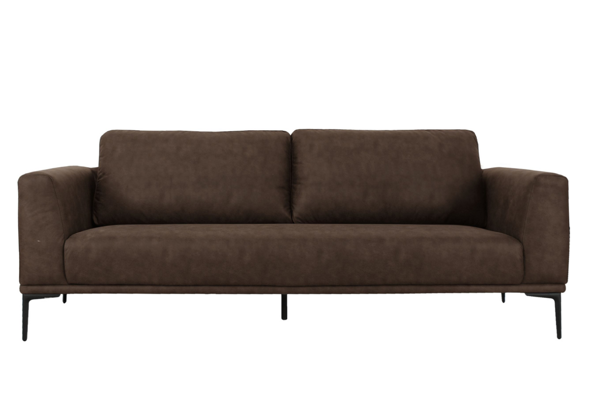 Jada Modern Brown Fabric Loveseat