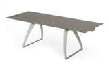 Pittson Modern Extendable Grey Glass Dining Table