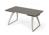 Pittson Modern Extendable Grey Glass Dining Table