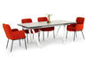 Farrell Modern White Ceramic Extendable Dining Table
