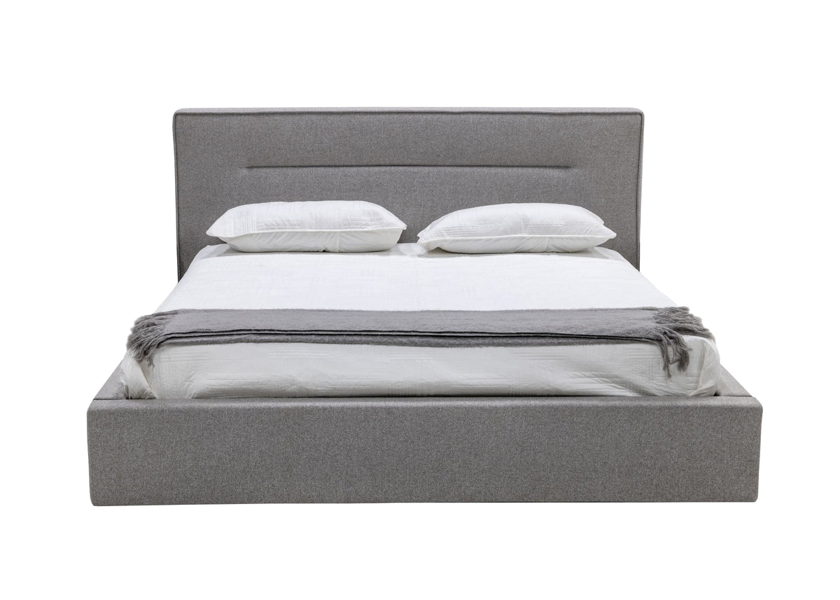 Juliana Italian Modern Grey Upholstered Bed