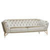 Stella Transitional Beige Velvet Sofa