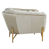 Stella Transitional Beige Velvet Chair
