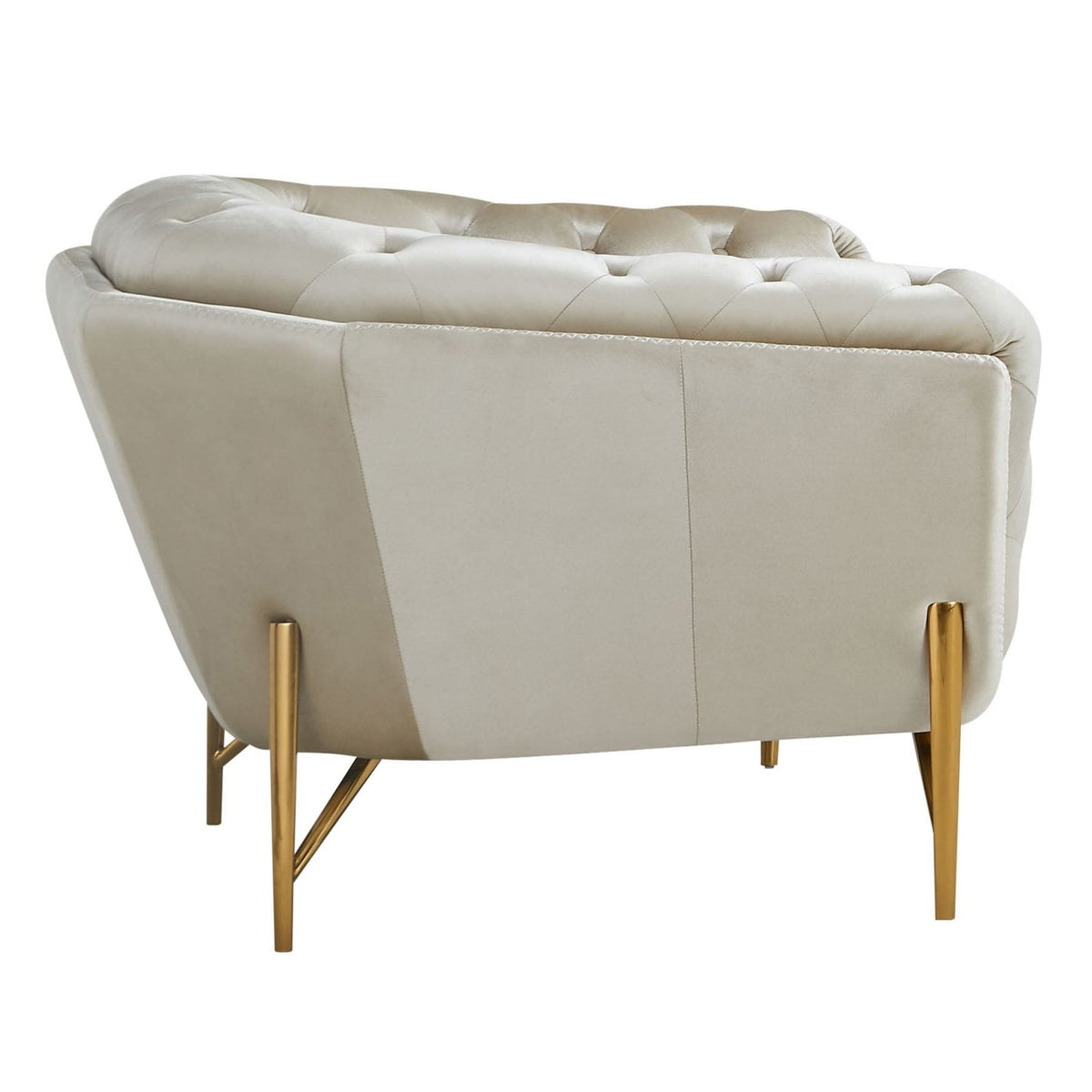 Stella Transitional Beige Velvet Chair
