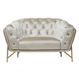 Stella Transitional Beige Velvet Chair