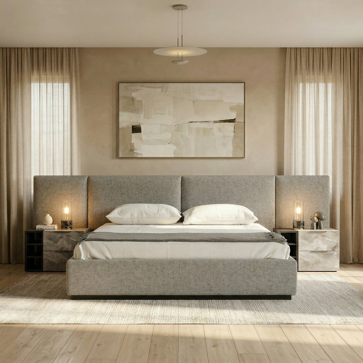 Maranello Modern Grey 4-Piece Bedroom Set