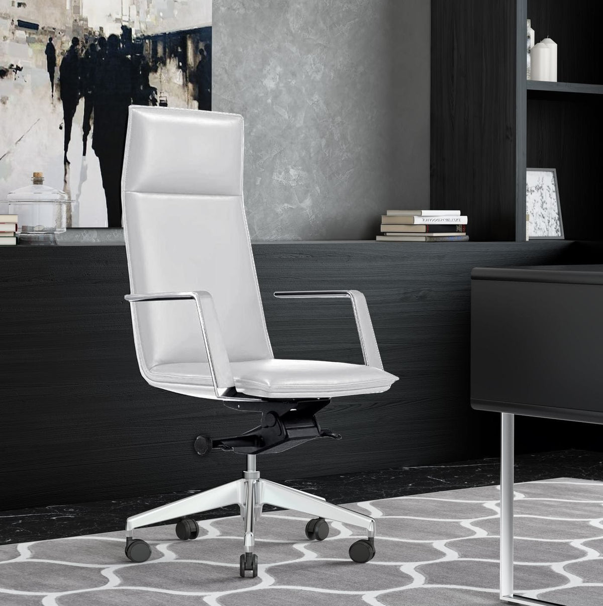 Gorsky Modern White High Back Executive Office Chair
