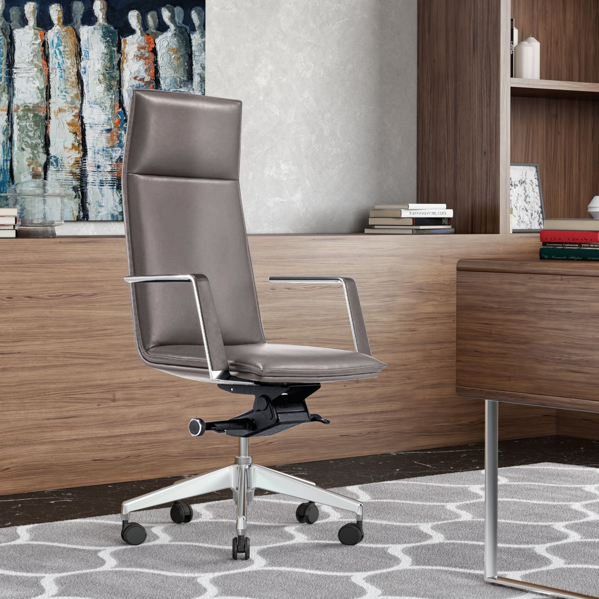 Gorsky- Modern Grey High Back Executive Office Chair