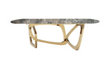 Colton Modern Brown & Gold Dining Table