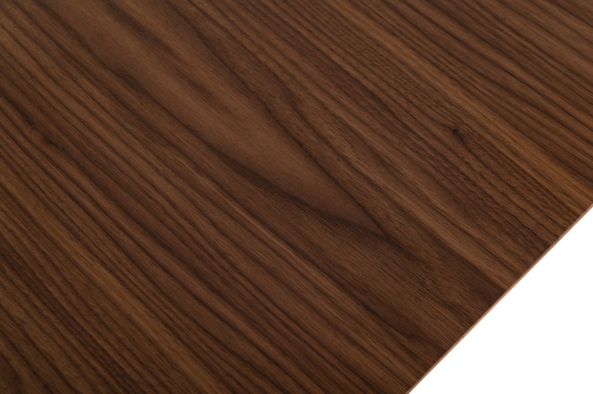 Livia Modern Wenge & Gold Stainless Steel Dining Table