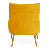 Everly Contemporary Velvet Yellow Accent Chair