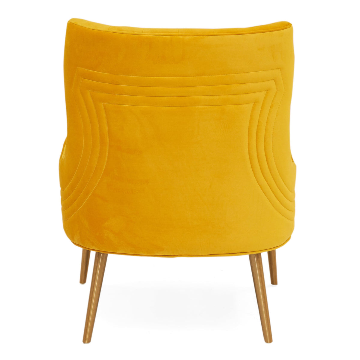 Everly Contemporary Velvet Yellow Accent Chair
