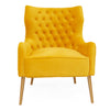 Everly Contemporary Velvet Yellow Accent Chair
