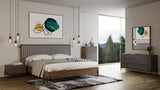 Metcalf Mid-Century Walnut & Grey Bedroom Set