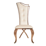 Bonnie Beige Velvet & Rose Gold Dining Chair (Set of 2)