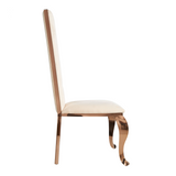 Bonnie Beige Velvet & Rose Gold Dining Chair (Set of 2)