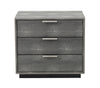 Dynasty Modern Shagreen Three Drawer Nightstand