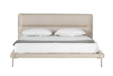 Bergeron Contemporary Cream Woven Fabric Bed