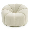 Gadson Contemporary White Sherpa Swivel Chair Accent Chair