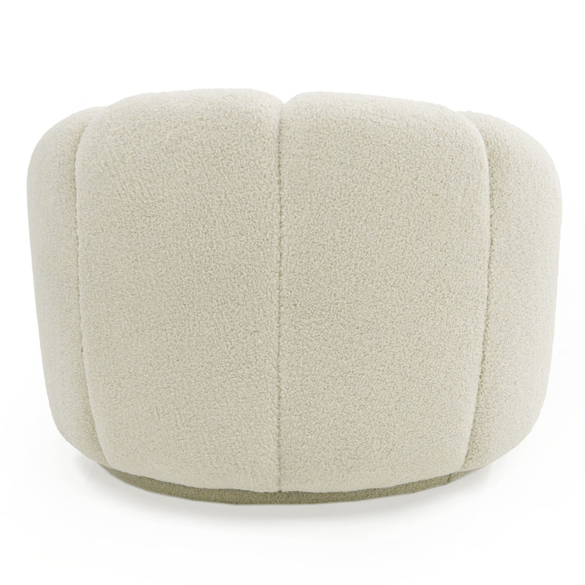 Gadson Contemporary White Sherpa Swivel Chair Accent Chair
