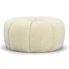 Gadson Contemporary White Sherpa Ottoman